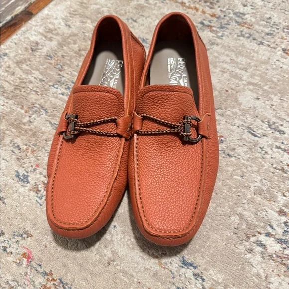 Salvatore Ferragamo Men's Burnt Orange Loafers